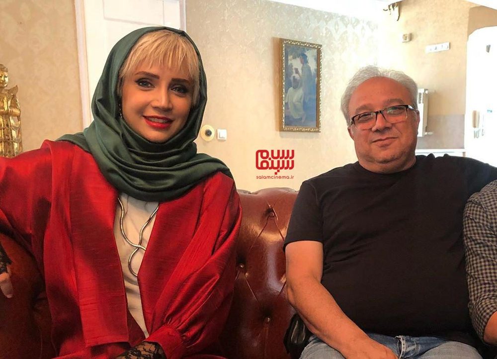 حسین سهیلی زاده و شبنم قلی خانی در پشت صحنه سریال «مانکن»